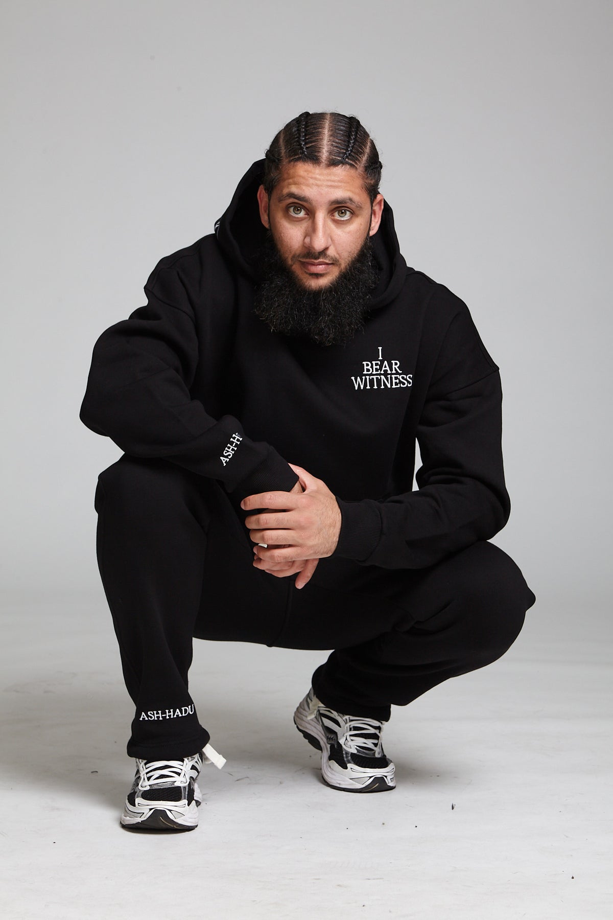 “I Bear Witness” Oversized Black Hoodie