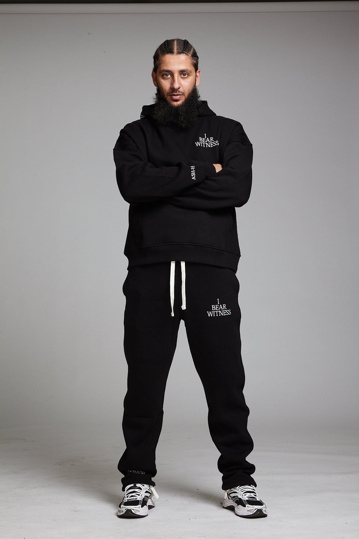 “I Bear Witness” Oversized Black Hoodie