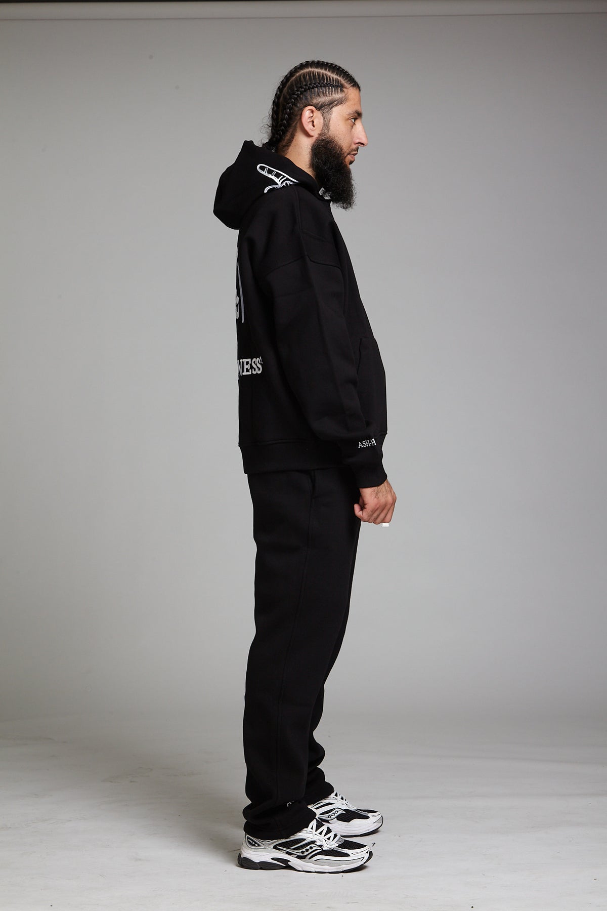 “I Bear Witness” Oversized Black Hoodie
