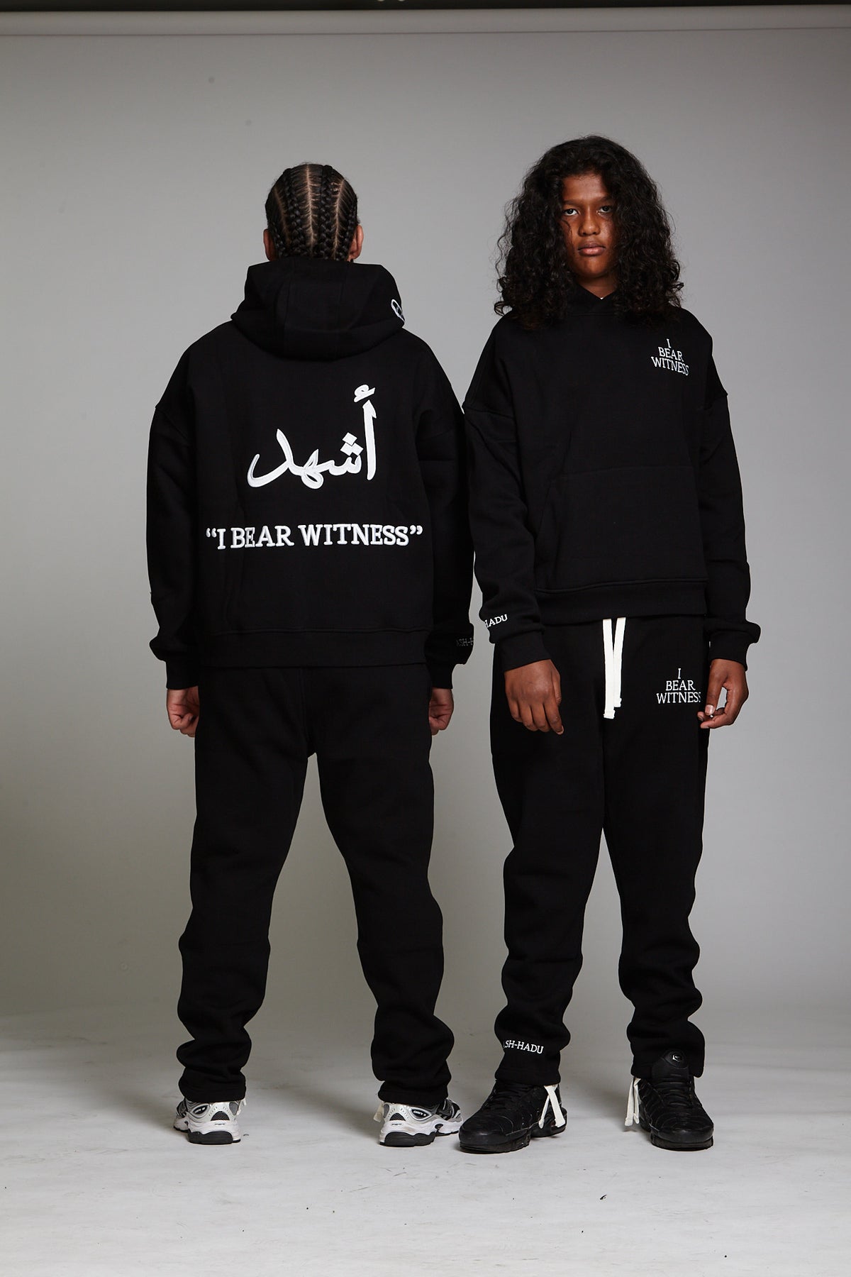 “I Bear Witness” Oversized Black Hoodie